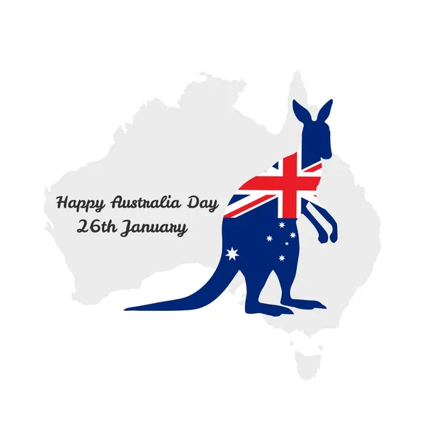 Χαρούμενος κάρτα ημέρα της Αυστραλίας — Διανυσματικό Αρχείο