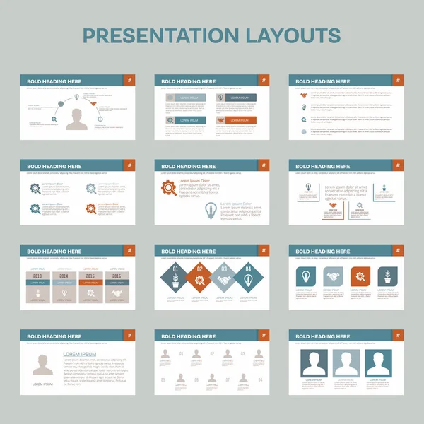 Plantillas de presentación empresarial — Vector de stock