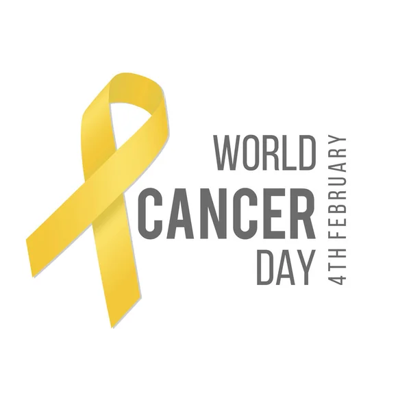 Wereld kanker dag kaart — Stockvector