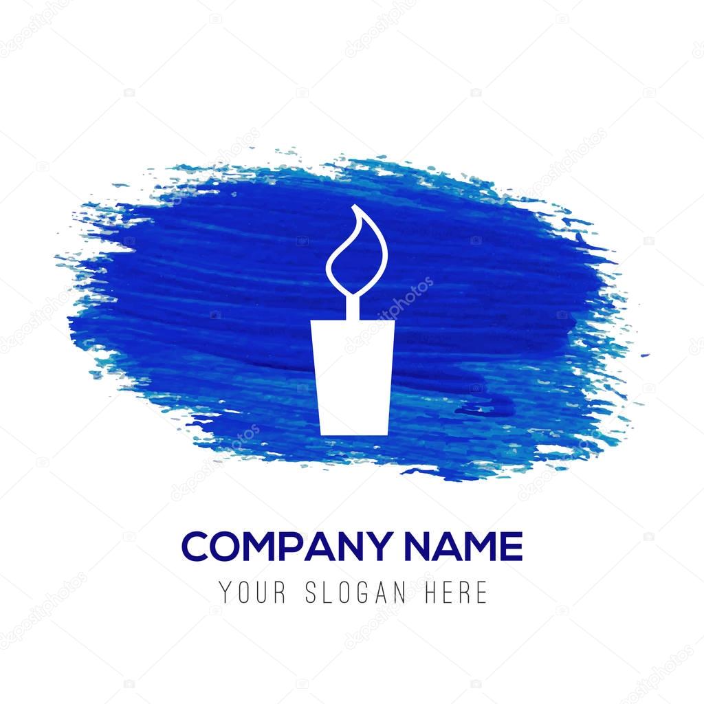 Burning candle icon, Vector illustration