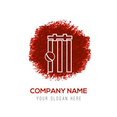 Kriket küçük kapı, top ve bails simgesi