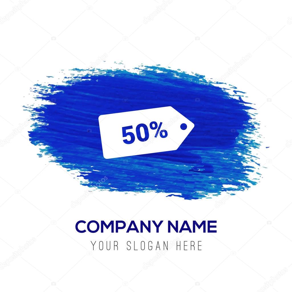 Business logo with tag flat icon on badge, vector illustration