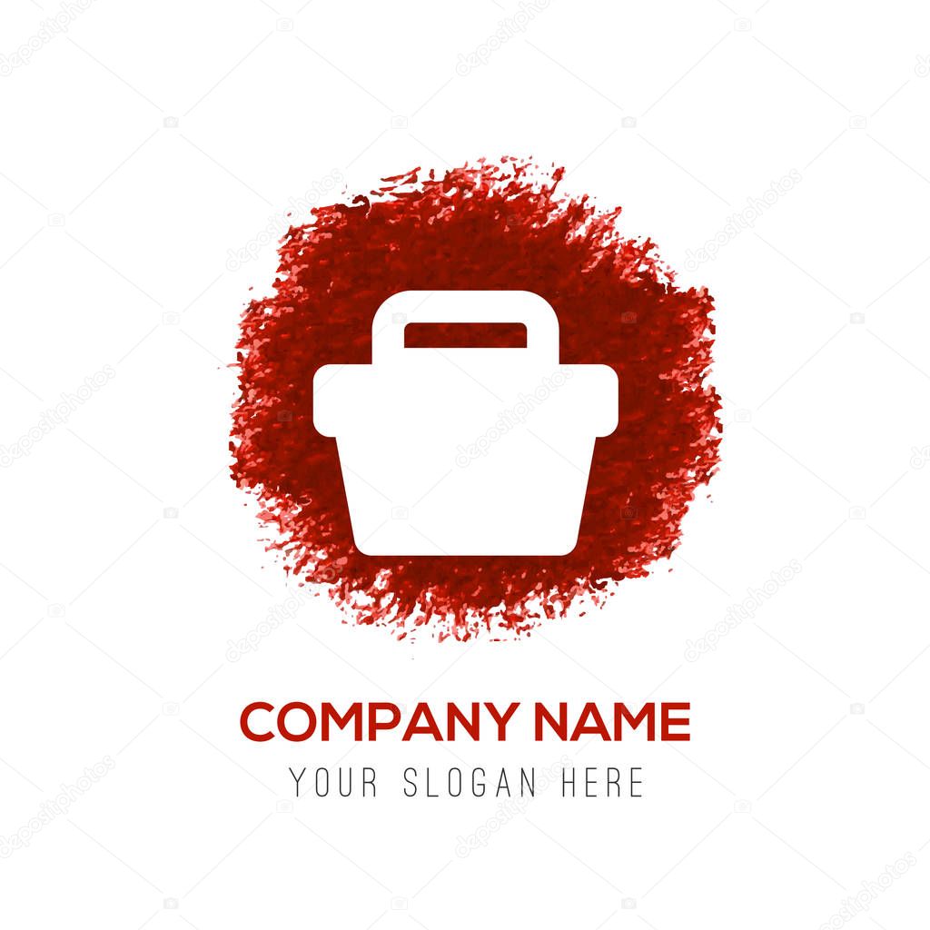 Business logo with shopping basket icon, vector illustration