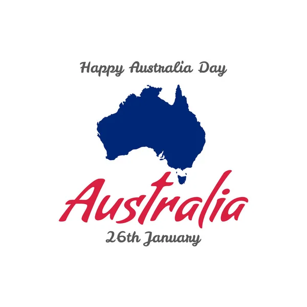 Tarjeta feliz día de Australia — Vector de stock