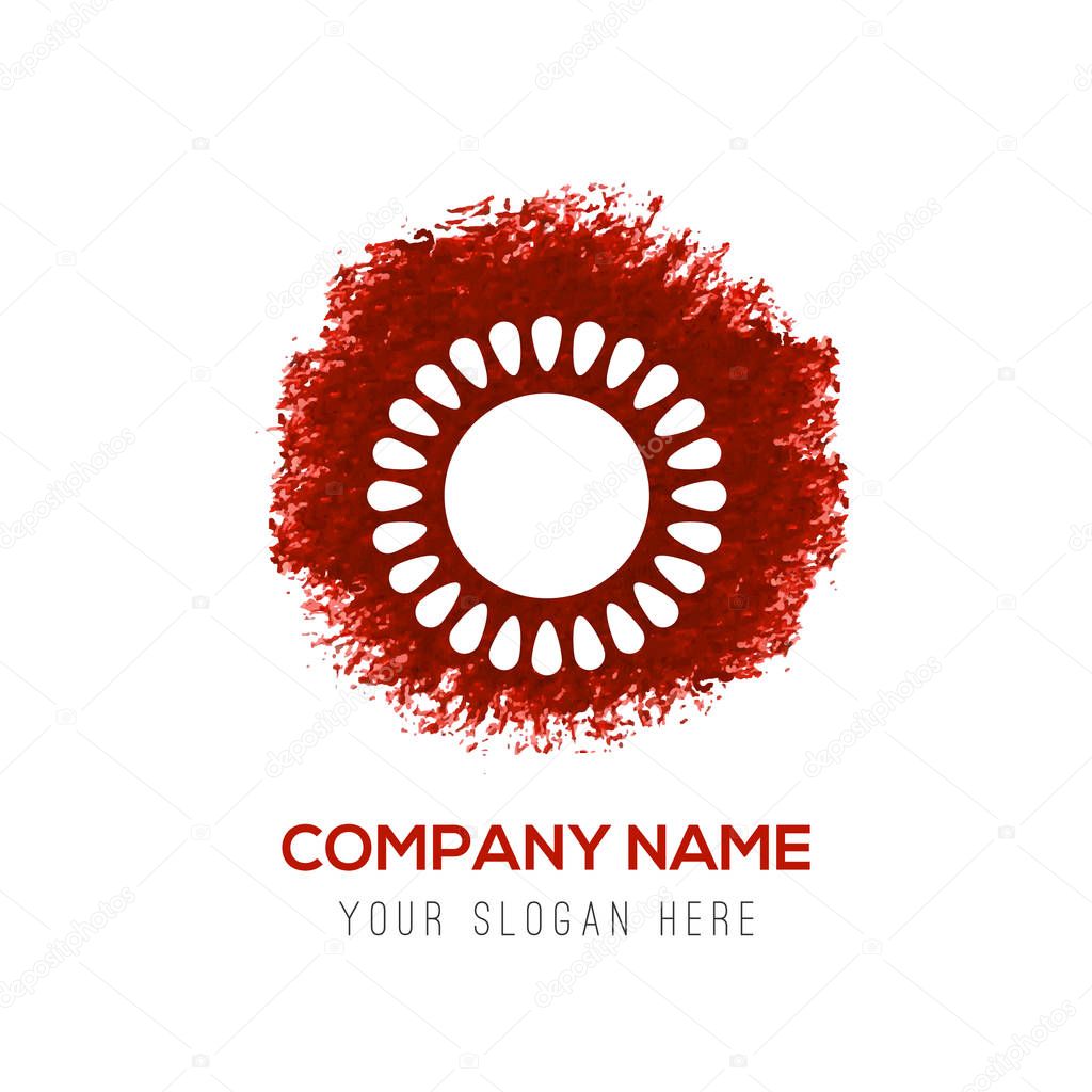 Business logo with Sun weather icon, vector illustration