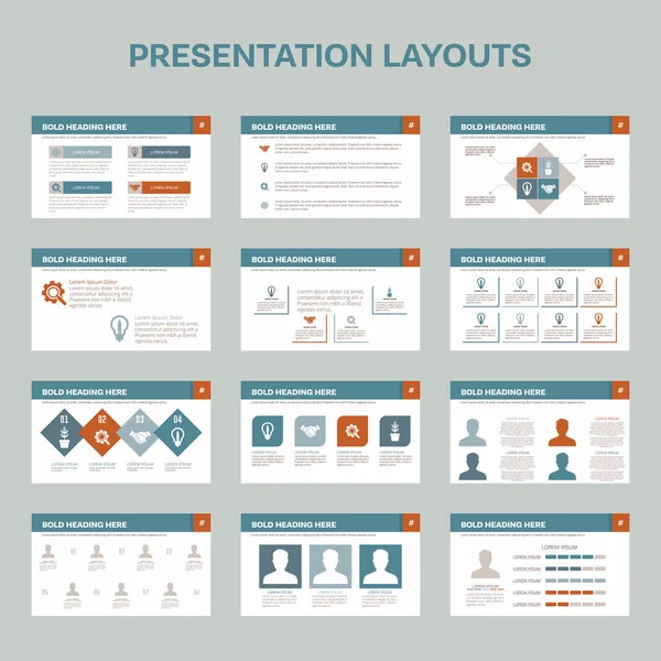 Plantillas de presentación empresarial — Vector de stock