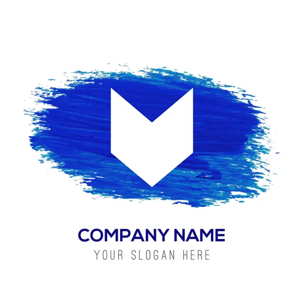 Logo aziendale con l'icona freccia giù — Vettoriale Stock