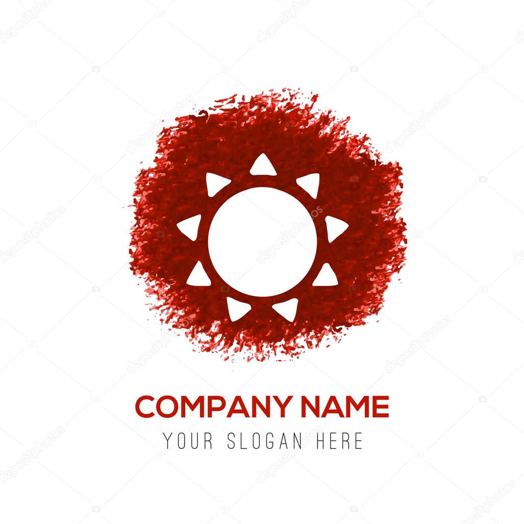 Business logo with Sun weather icon, vector illustration
