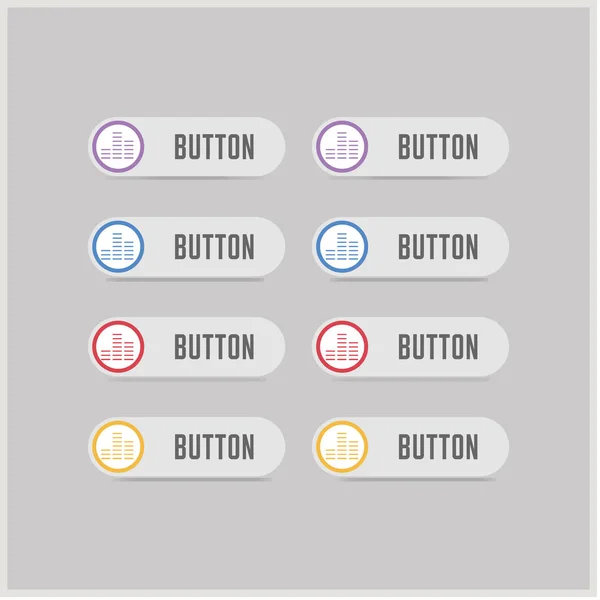 Graphic equalizer icon buttons — Stock Vector