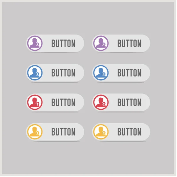 Idéia do usuário ícone botões — Vetor de Stock