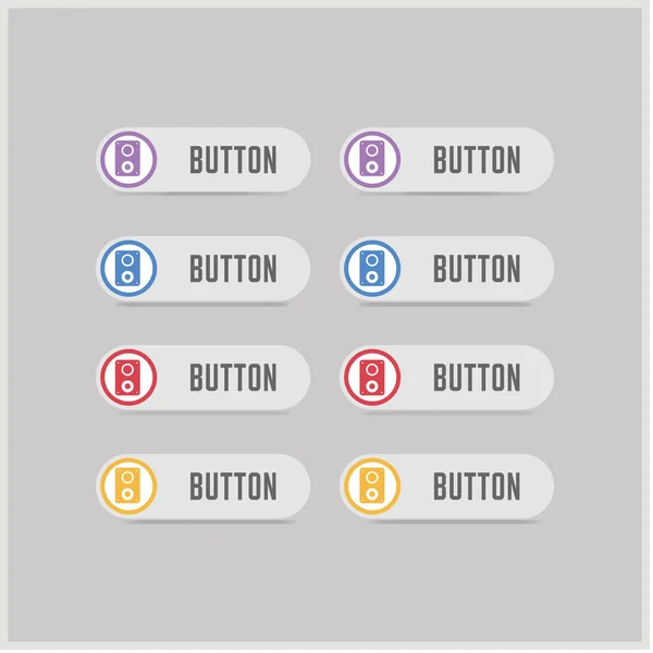 Icônes de haut-parleur sonore — Image vectorielle