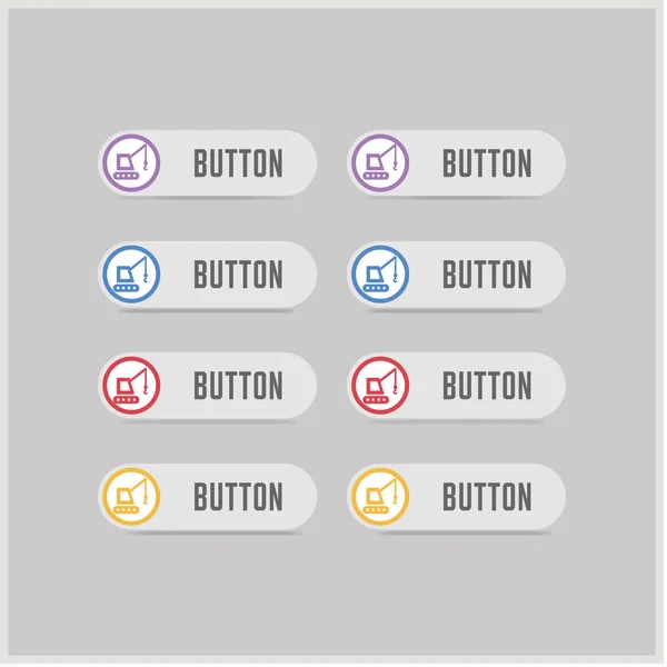 Botón de grúa Iconos — Vector de stock