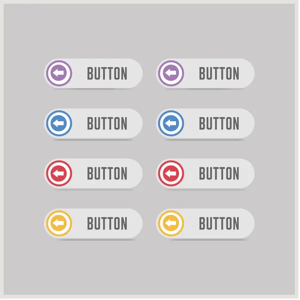 Back Icon buttons — Stock Vector