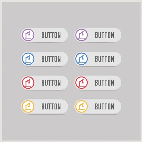 Icônes bouton lampe de table — Image vectorielle