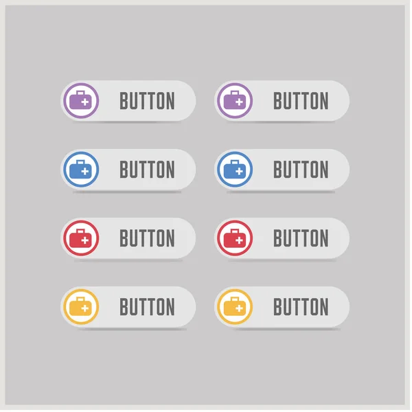 First aid kit icon  buttons — Stock Vector