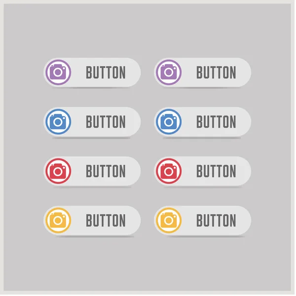 Set of photo camera buttons — Stock Vector