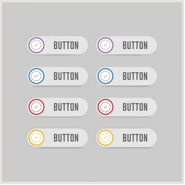 Ok tick icon buttons — Stock Vector