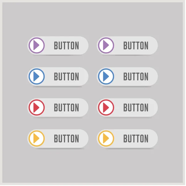 Conjunto de botones de flecha siguiente — Vector de stock