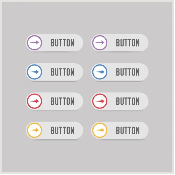 Set of next arrow buttons — Stock Vector