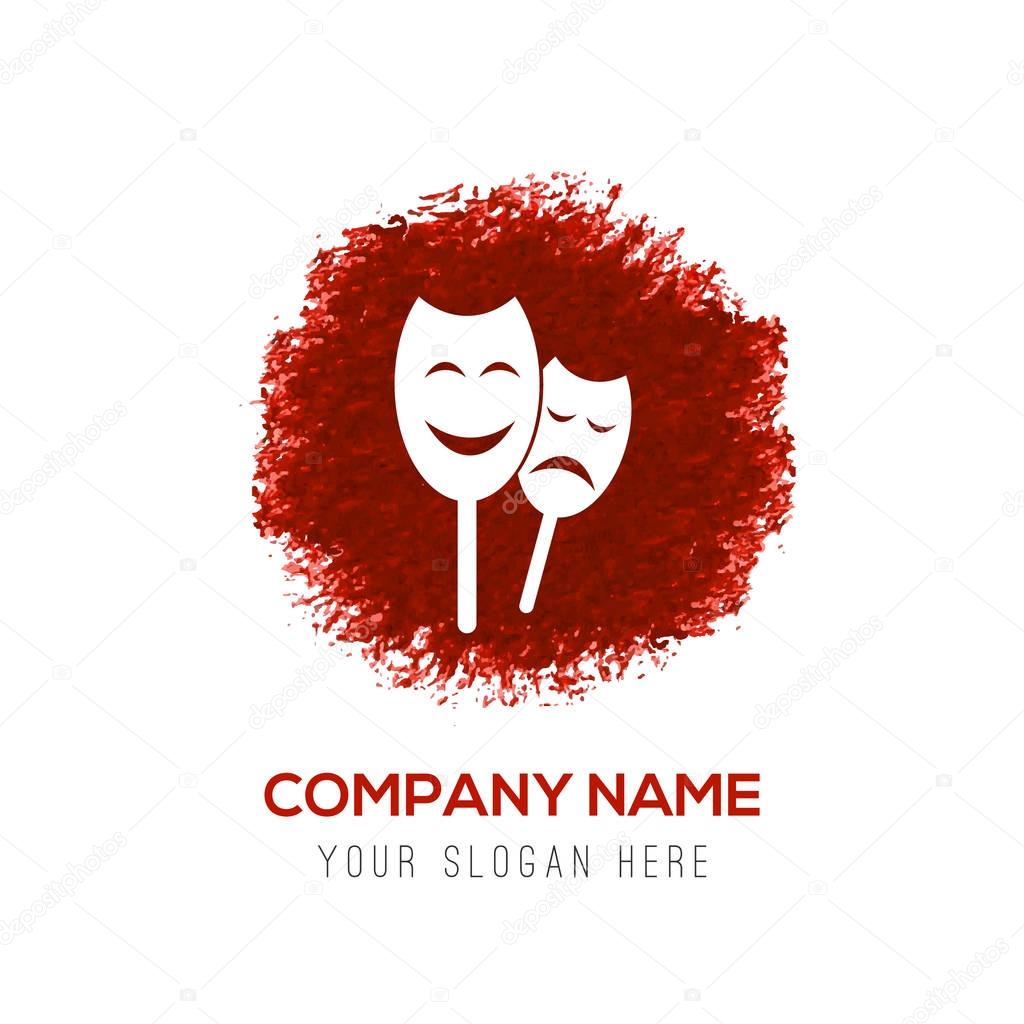 Business logo with Masks flat icon, vector illustration