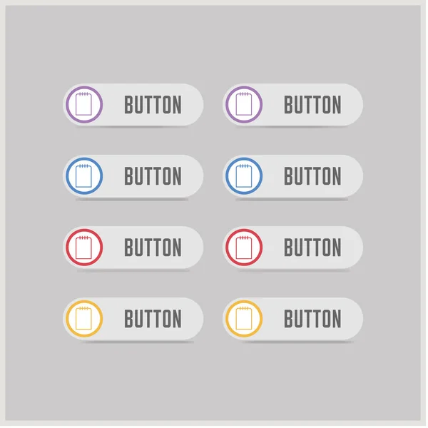 Ensemble de boutons pour bloc-notes — Image vectorielle