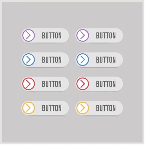 Conjunto de botones de flecha siguiente — Archivo Imágenes Vectoriales