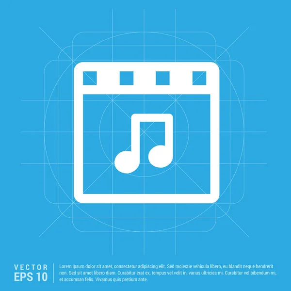 Music application icon — Stock Vector