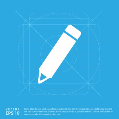 Düz tasarım kalem simgesi