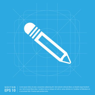 Düz tasarım kalem simgesi