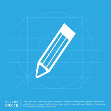 Düz tasarım kalem simgesi