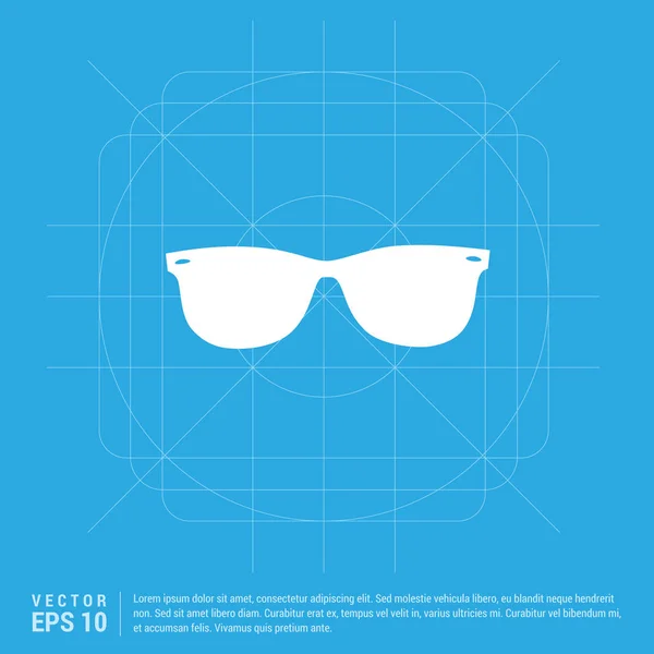 Óculos de sol logotipo ícone plana — Vetor de Stock