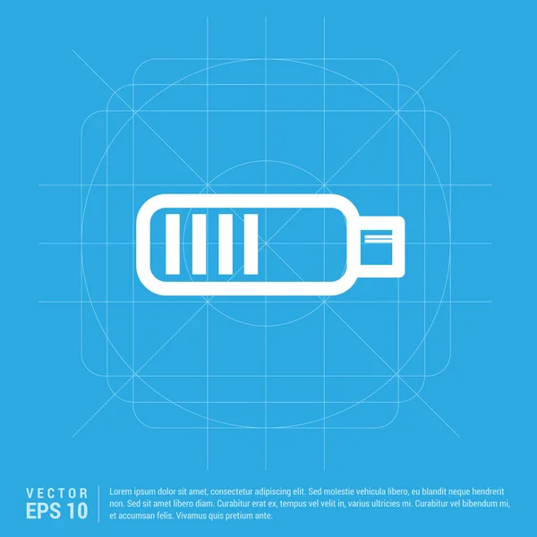 Opladen van de batterijpictogram — Stockvector