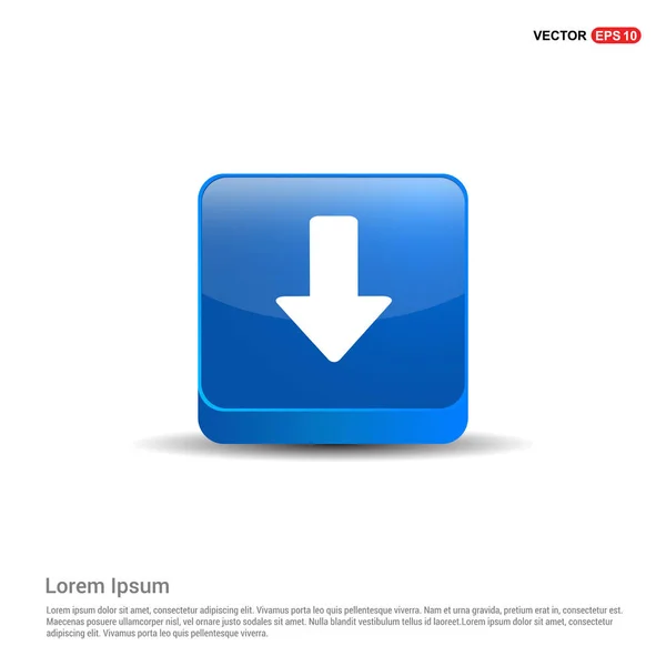 Icono plano en el botón azul — Vector de stock