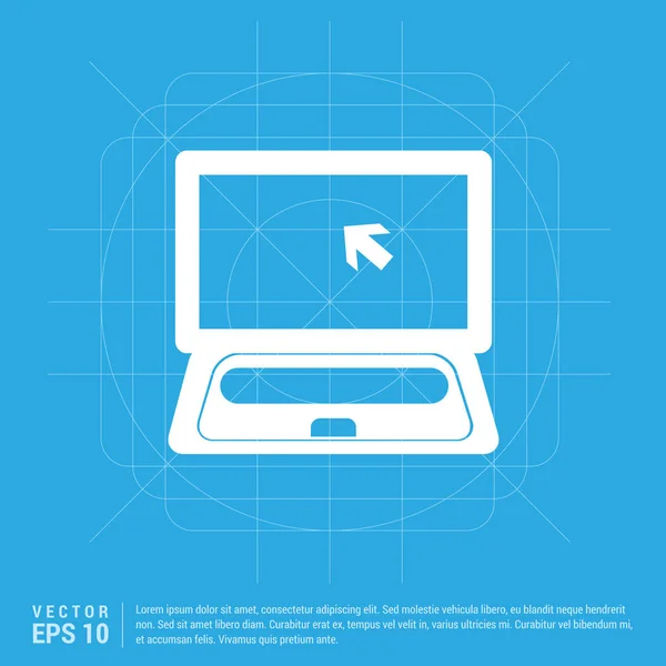 Ícone do computador portátil —  Vetores de Stock