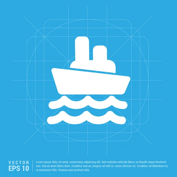 Schip vaartuig pictogram — Stockvector