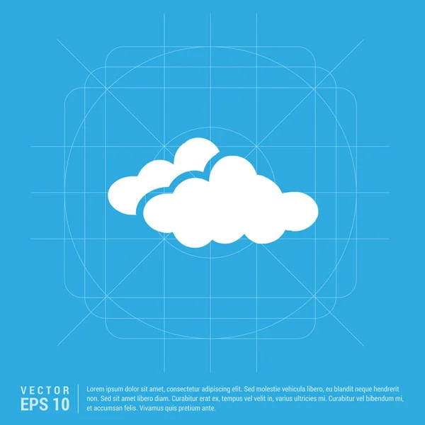Clouds weather icon — Stock Vector