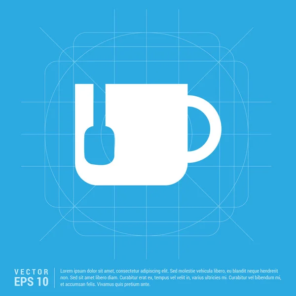 Taza de café y té Icono — Vector de stock
