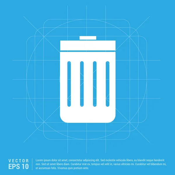 Supprimer, icône poubelle — Image vectorielle