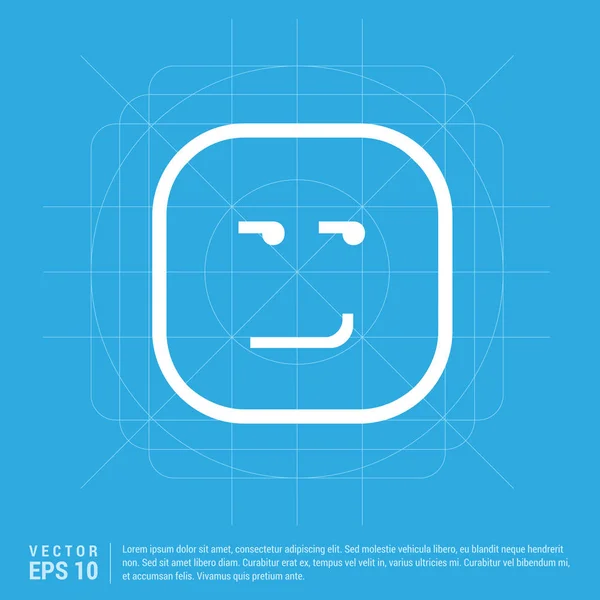Πρόσωπο εικονίδιο emoticon — Διανυσματικό Αρχείο