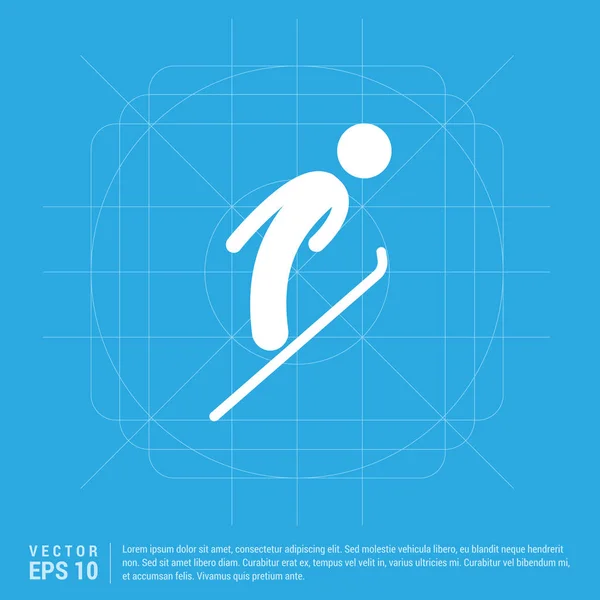 Ski sport icon — Stock Vector