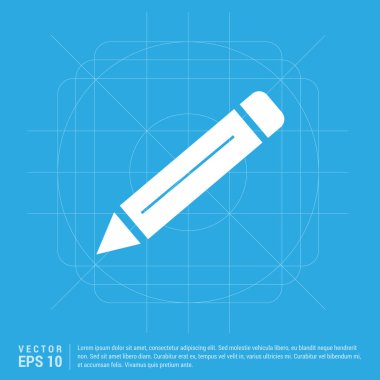 Düz tasarım kalem simgesi