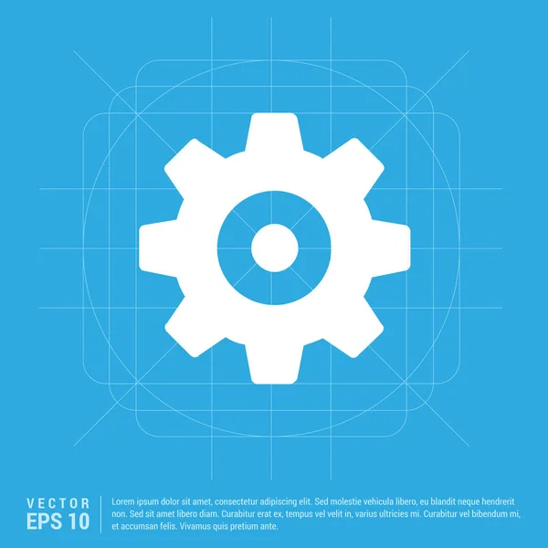Ícone de roda de engrenagem — Vetor de Stock