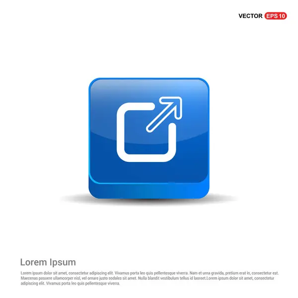 Business logo platta ikonen — Stock vektor