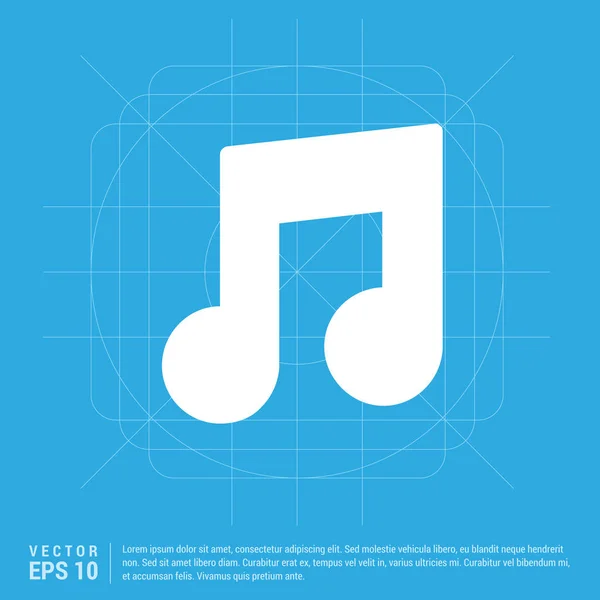 Icono de aplicación de música — Vector de stock