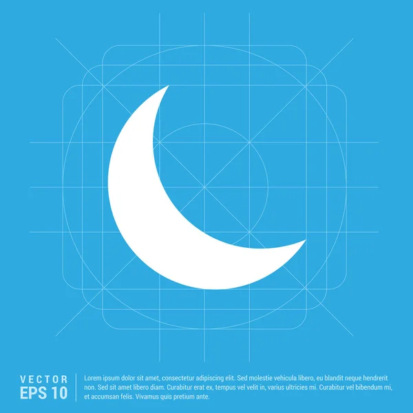 Icône météo nocturne avec lune — Image vectorielle