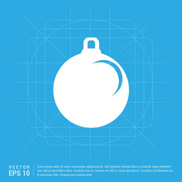 Різдво м'яч значок — стоковий вектор