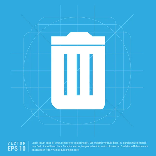 Supprimer, icône poubelle — Image vectorielle