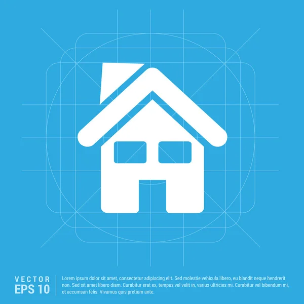Home oder Haus-Symbol — Stockvektor