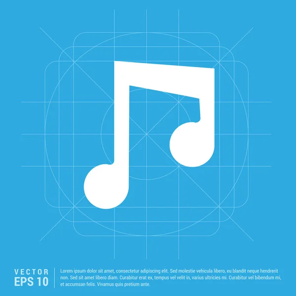 Icono de aplicación de música — Vector de stock