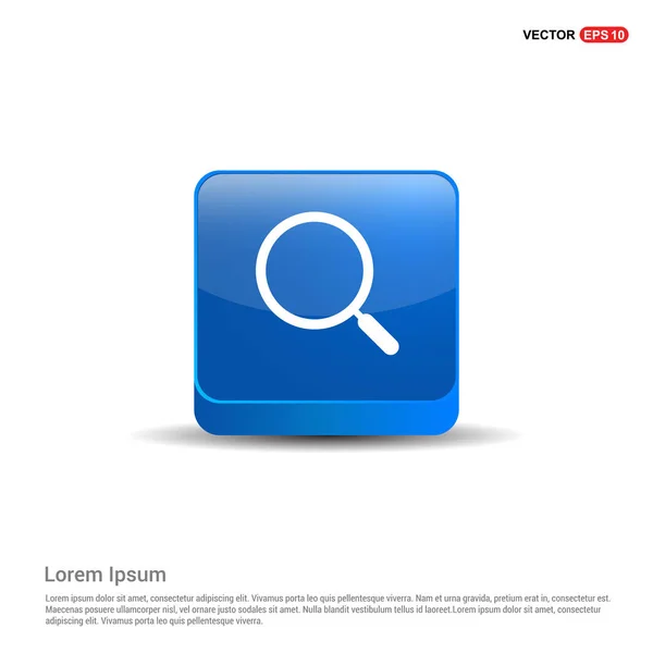 Icono plano en el botón azul — Vector de stock